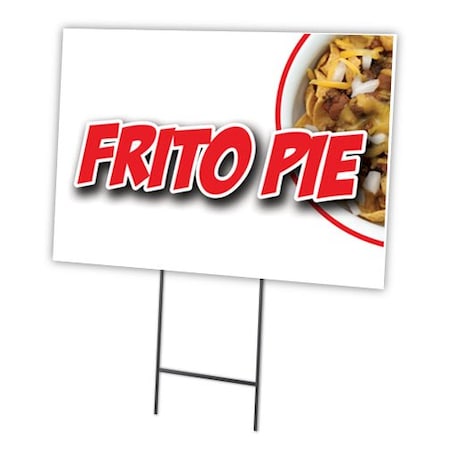 Frito Pie Yard Sign & Stake Outdoor Plastic Coroplast Window